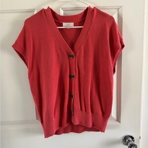 LOFT Vibrant Red Knit Sweater